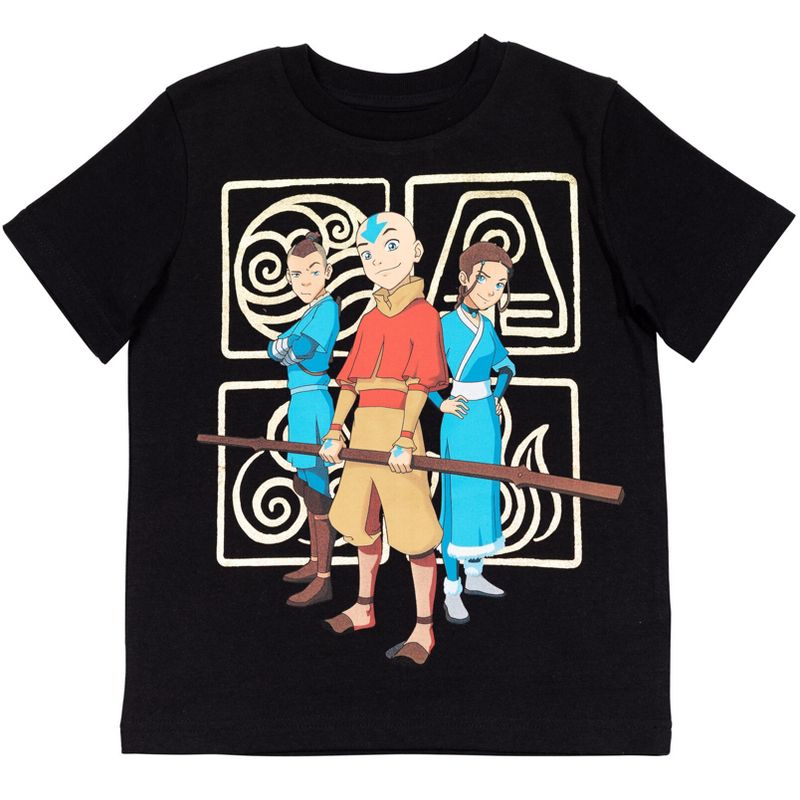 Avatar The Last Airbender Sokka Aang Katara 3 Pack T-Shirts Little Kid to Big Kid, 3 of 9