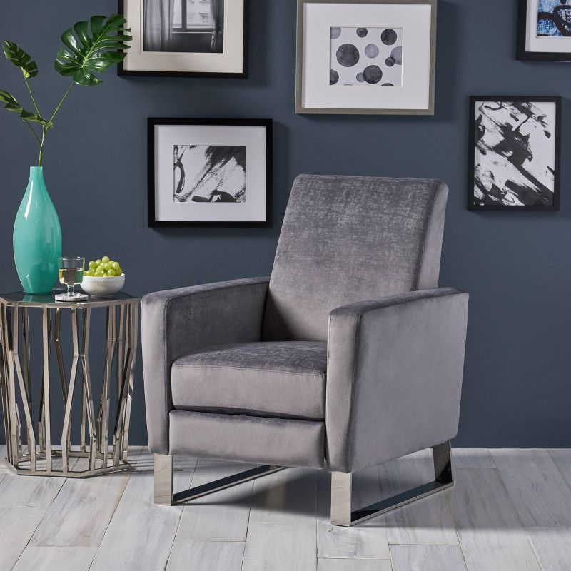 Brightwood Modern Press-Back Recliner Gray - Christopher Knight Home, 3 of 7