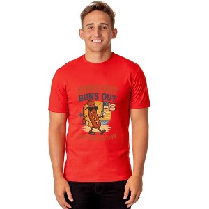 Fourth Of July Men's Suns Out Buns Out Hot Dog BBQ Funny T-Shirt - 1 of 4