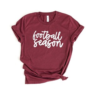 Simply Sage Market Women's Football Season Cursive Short Sleeve Graphic Tee - 1 of 4