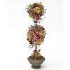 The Lakeside Collection Lighted Spring Ball Floral Topiary with Faux Floral Leaves and Vase Pot - 2 of 4