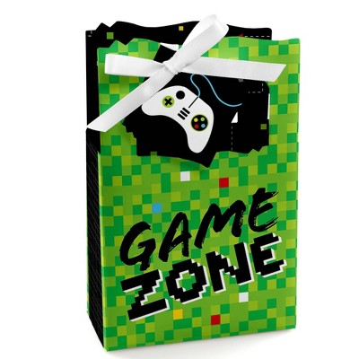 Big Dot of Happiness Game Zone - Pixel Video Game Party or Birthday Party Favor Boxes - Set of 12