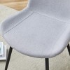 GlasFlength Accent Chairs Premium Blend Upholstery Ergonomic Curved Seating Comfortable Design Four Chairs For Living, Gray, 19.6"*18.5"*32.6" - 4 of 4