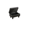AndMakers 28.5 in. W Faux Leather Rectangle Ottoman with Storage - 4 of 4