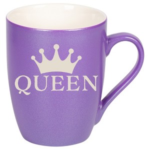 100 North Crown Royalty 10 Ounce Passion Purple Metallic Finish, Comfortably Fits Your Hands, New Bone China Coffee Tea Cup Mug, Queen - 1 of 1