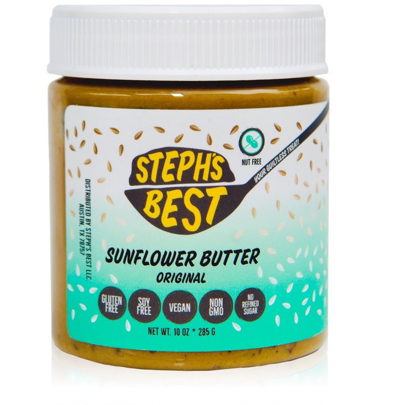 Steph’s Best Vegan Sunflower Seed Butter - Gluten-Free, Nut-Free, Soy-Free Spread, 1 of 10