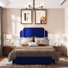 Queen Size Platform Bed with Upholstered Headboard for Bedroom - 3 of 4