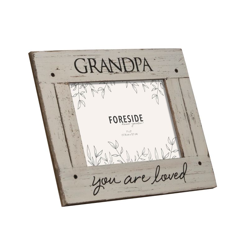 Cream You Are Loved 5 x 7 inch Distressed Wood Picture Frame - Foreside Home & Garden, 4 of 9