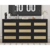 Rattan 9 Drawer Dresser for Bedroom with Charging Station, Double Wood Chest, Rustic Farmhouse Dresser for Living Room, Entryway - 2 of 4
