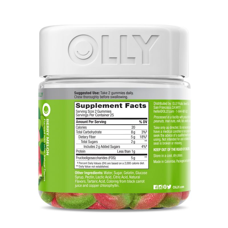 OLLY Fiber Digestive Gummy Rings - 50ct, 4 of 8