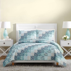 Cloud Vines Reversible Quilt Blue - Vera Bradley - 1 of 4