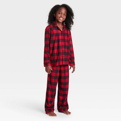 Kids' Holiday Buffalo Check Flannel Matching Family Pajama Set - Wondershop™ Red 4