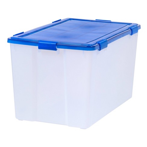 Iris Usa 3 Pack 30 Quart Weatherpro Plastic Storage Box Durable Lid And  Seal And Secure Latching Buckles : Target
