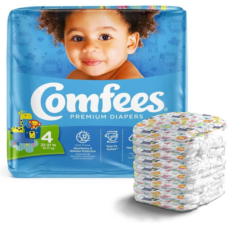 Comfees Premium Baby Diapers with Total Fit System for Boys & Girls, 1 of 4