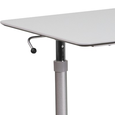 ErgoFlex Light Gray Adjustable Standing Desk with Drawer