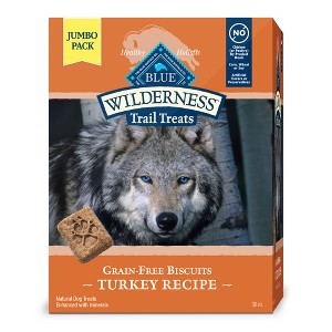 Blue Buffalo Wilderness 100% Grain-Free Biscuits Turkey Recipe Crunchy Dog Treats - 1 of 4