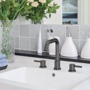 COZONY 8 Inch Widespread Bathroom Sink Faucet, with Double Handles and Drain Stopper - 1 of 4