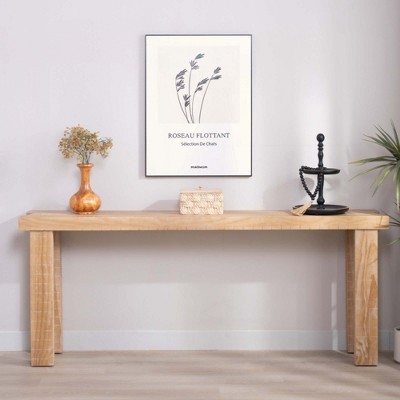 KIGFTSOD Rustic Natural Wood Console Table with Modern Farmhouse Design, Long Narrow for Living Room, Hallway, or Behind Couch
