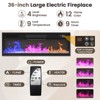 Belord 70.9" Electric Fireplace TV Stand for TVs up to 80", Wooden Media Console with 1500W 38.2" Fireplace - 2 of 4