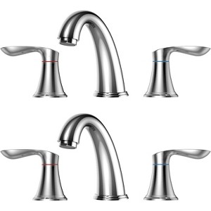 Coucheta 8" Widespread Bathroom Faucet - for 3-Hole Sink with Pop-Up Drain & Supply Lines, Available in Multiple Finishes & Pack Options - 1 of 4