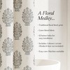 Sofia Flower Block Bouquet Shower Curtain Teal Single 72x72 - 2 of 4