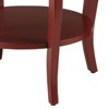 SEVOBAL End Tables stylish Round Double-Layer Wooden Side Table with Practical Shelf for Living Room Bedroom, Red, 24.25"*25.24"*6.5" - 4 of 4