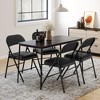 2 Pack Folding Chairs with Padded Cushions, Padded Foldable Chair Hold Up to 350 Pounds, Portable Black Folding Chair - 2 of 4