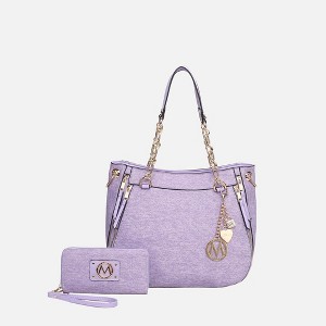 MKF Collection Lina Woman’s Tote Bag and Wallet set by Mia K - 1 of 4