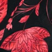 black red floral