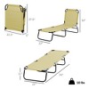 Folding Chaise Lounge Pool Chairs, Outdoor Sun Tanning Chairs with 5-Level Reclining Back, Steel Frame for Beach, Patio - 3 of 4