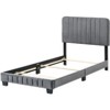 CAVINAS Twin Size Cozy Casual Platform Bed Frame with High Upholstered Headboard,No Box Spring Needed - 3 of 4