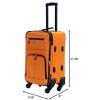 Rockland Pasadena Softside Spinner Wheel Luggage Orange Carry-On 19-Inch - 2 of 2