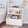 Kids Bookshelf and Toy Storage - Wooden Toddler Bookcase Cabinet with Large Cubbies for Playroom, Bedroom, Nursery,  Kindergarten - 4 of 4