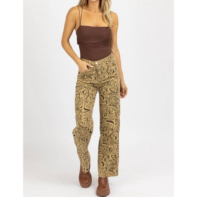 Women's ABSTRACT HIGH RISE FLARE JEAN - Bailey Rose