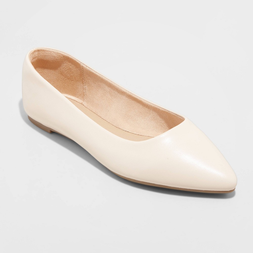 Size 6W Women's Corinna Wide Width Ballet Flats - A New Day™ Opal 