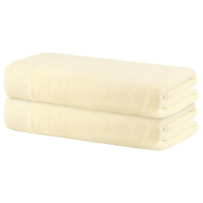 Unique Bargains Cotton Highly Absorbent Bath Towels 2 Pcs