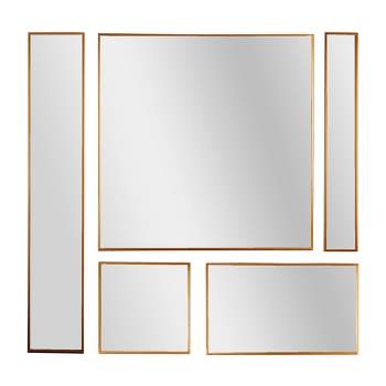 5pc Metal Framed Accent Mirror Set - Head West