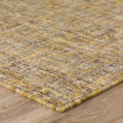 Handmade Gray and Gold Wool Reversible Rectangular Rug 4' x 6'