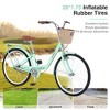 RISOKEYS Ladies Cruiser Bike,Single Speed Folding Steel Frame Bicycle with Front Basket & Rear Rack,Front Caliper Brake & Rear Band Brake - 3 of 4