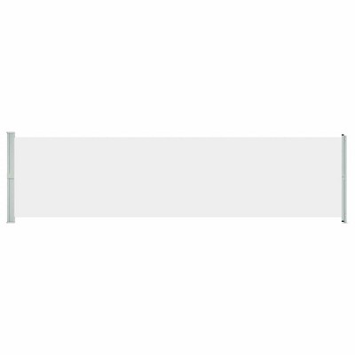 vidaXL Side Awning Cream Polyester with PU coating, Powder-coated steel