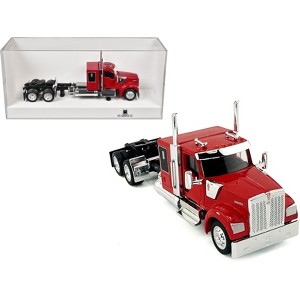 Kenworth W990 with Flat Top Sleeper Cab Red 1/87 (HO) Scale Plastic Model Car by HO Logistics - 1 of 4