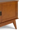 60" Solid Rubberwood Mid Century Modern TV Media Stand with Adjustable Shelves, Cord Management and Recessed Door Pulls for Living Room and Bedroom - 4 of 4