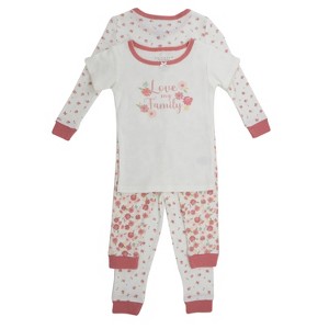 Chick Pea Baby All Cotton 4pc Pajama Set for Baby Girls Cute and Comfy Sleepwear - 1 of 4