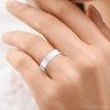 Pompeii3 10k White Gold Flat 6mm Flat Comfort Polished Wedding Band Ring - 4 of 4