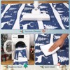 Christmas Area Rug, Reindeer Print Washable Soft Carpet with Non Slip Backing, Low Pile Stain Resistant Floor Mat for Living Room, Bedroom - 4 of 4