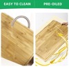 Cutting Board for Kitchen, with Juice Groove and Handles, Over Sink Chopping Board, Dual-Sided Bamboo Chopping Block - 3 of 4