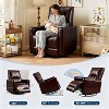 TackView Swivel Recliner Chair, Deep Seat PU Leather Sofa Chair, Rocking Accent Chair for Nursery, Living Room, Bedroom & Home Movie Theater - 3 of 4