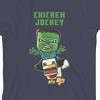 Minecraft Movie Chicken Jockey Youth Navy Crew Neck Short Sleeve T-shirt - 2 of 2