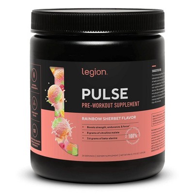 Legion Pulse Natural Pre-Workout Supplement - Rainbow Sherbet - 20 Servings