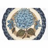 Earth Rugs Blue Hydrangea Round Trivet – 10" Floral Print on Natural Braided Jute Mat - 2 of 3
